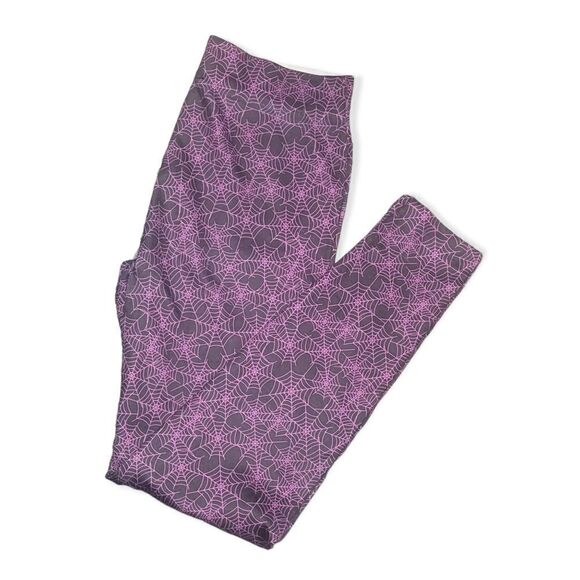 Halloween spiderweb purple leggings - Picture 1 of 8
